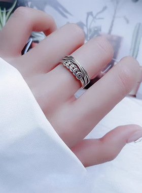 五帝钱国潮风小众设计复古指戒