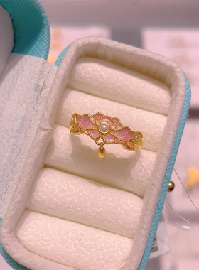 文艺复古贵气芍药殿戒指