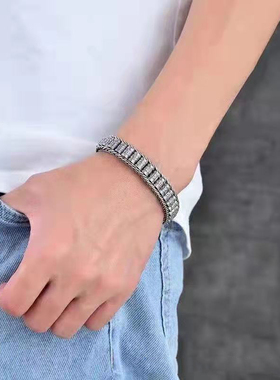 新款时尚手工路路通手链男士女六字真言个性国潮复古