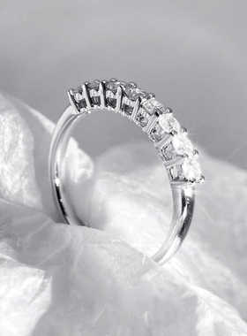 新款925银韩国定制莫桑石七公主