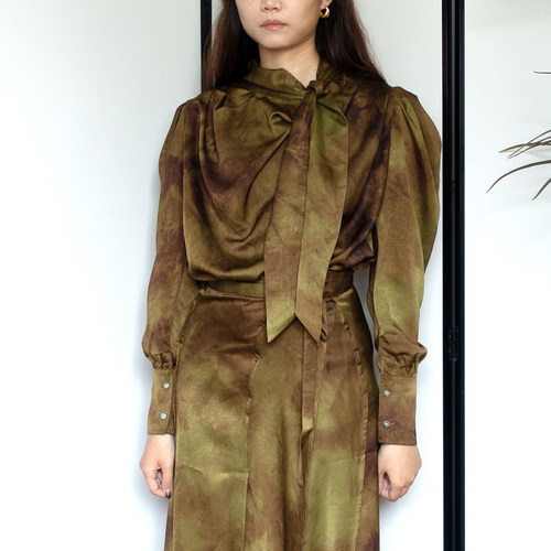 【8折】刘敏涛余烬之上戚美华同款Blancmade.复古新中式长袖上衣 - 图0