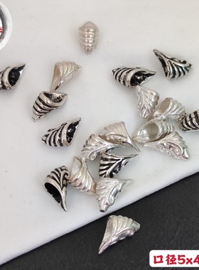 diy银饰配件s925牙尖防护套牙齿防裂狼牙吊坠配饰复古饰品