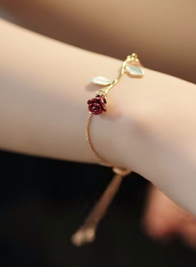 许肆送江荞同款手工彩绘玫瑰手链