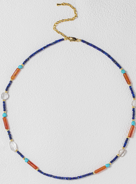 青金石绿松石多巴胺锁骨链