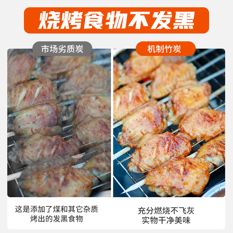 果木炭烧烤碳烤炉无烟家用专用原木炭室内围炉煮茶机制正宗木炭W3 - 图1