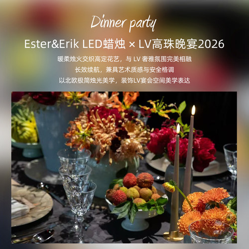 节日装饰Ester&Erik | LED电子蜡烛进口3D仿真枝形石蜡长摇摆件 - 图2