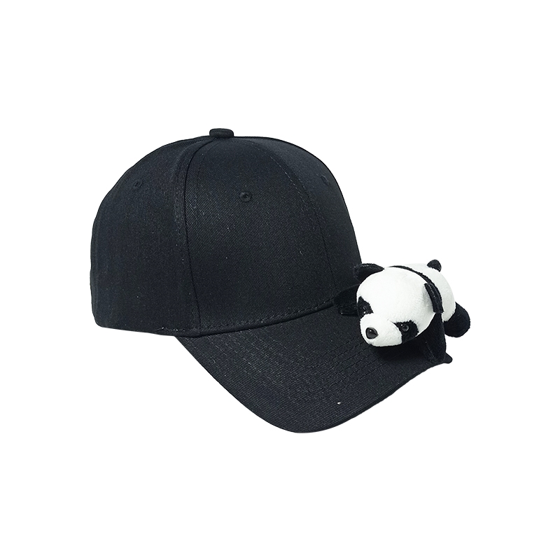 小熊猫棒球帽子女韩版休闲户外夏季亮色遮阳帽显脸小防晒鸭舌帽潮-图3