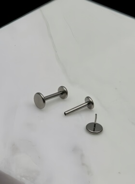 简约双圆片F136平底隐形养耳洞