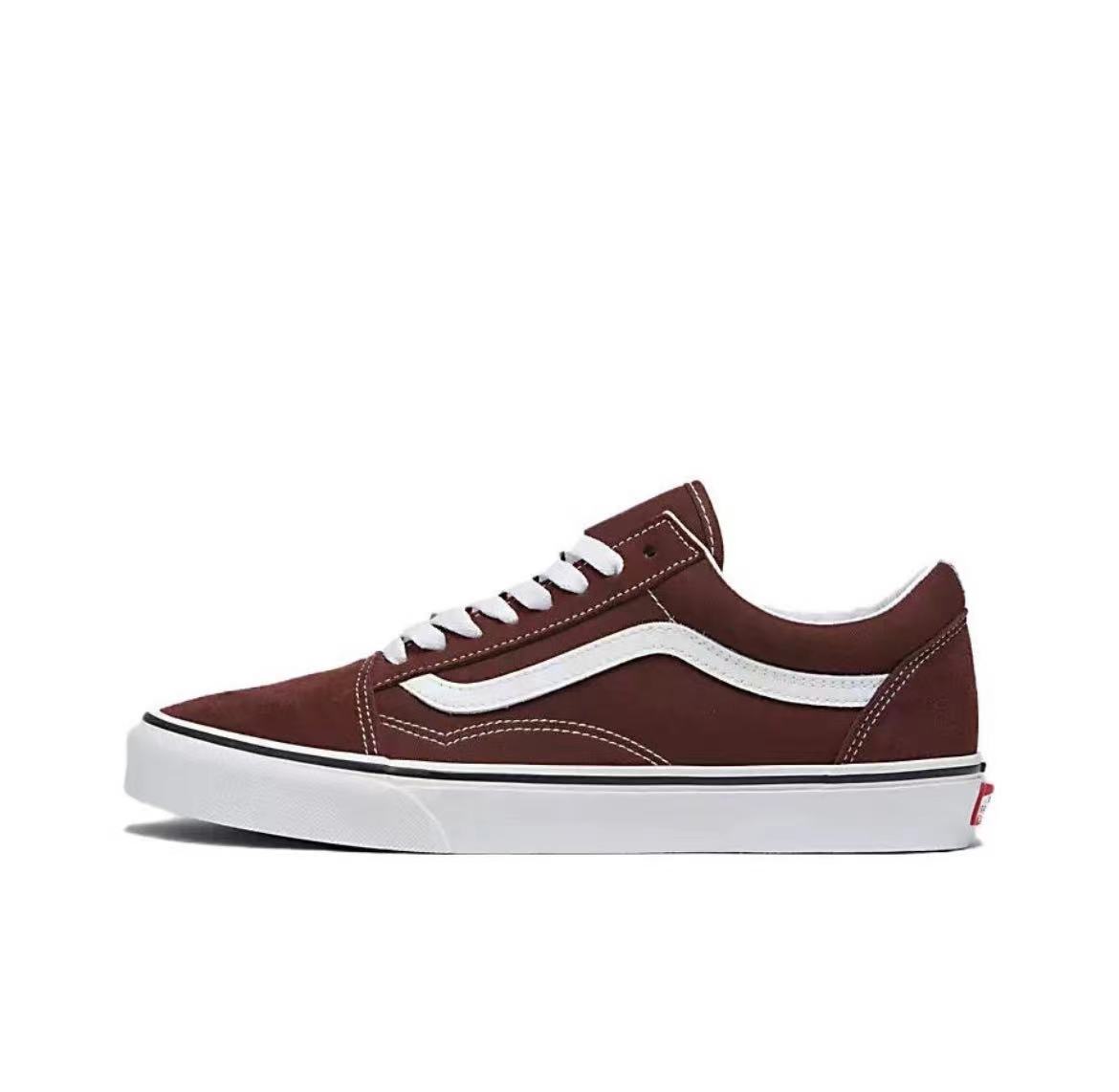 VANS/范斯官方正品男鞋OLD SKOOL 经典棕色低帮板鞋运动休闲鞋 - 图0