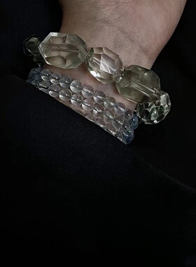 【清泉之心】天然高品绿阿赛手链 冰闪钻石切面礼物