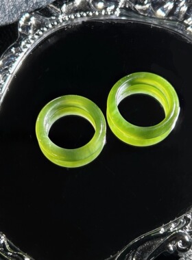 【碧月夜】猫眼和田碧玉戒圈