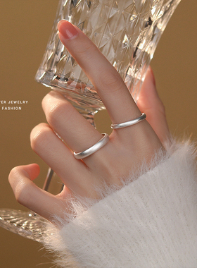 999纯银情侣对戒小众设计感信物