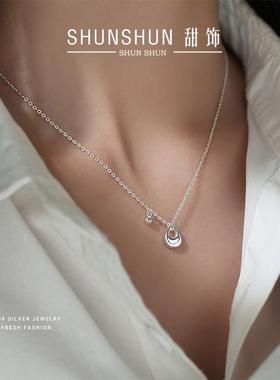 s999足银小银坨子福袋项链女