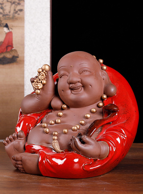 圆如意弥勒佛供奉佛像摆件