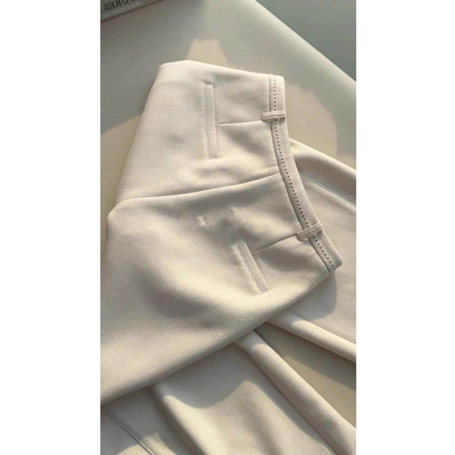 深圳南油高端货~慵懒风宽松米白色裤子冬百搭休闲阔腿裤显瘦长裤,淘宝优惠券,粉丝福利购,淘宝优惠卷