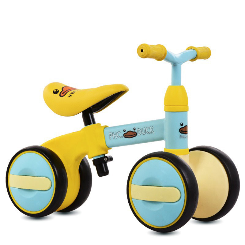 小黄鸭儿童平衡车1一3岁宝宝儿童车小孩自行车滑行车四轮防侧翻-图3