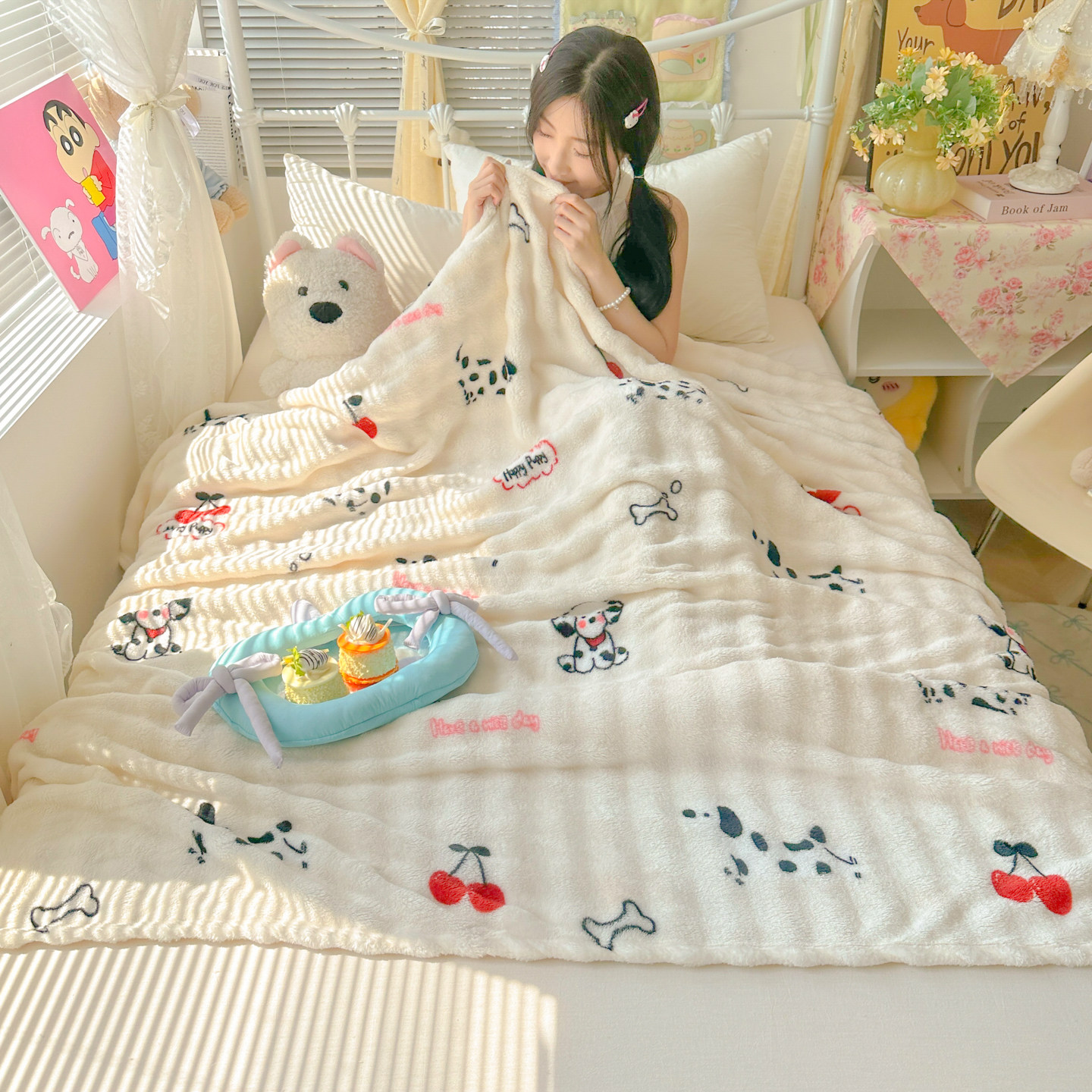 毯子毛毯牛奶绒秋冬午睡空调披肩盖腿沙发盖毯羊羔绒加厚可铺可盖,淘宝优惠券,粉丝福利购,淘宝优惠卷