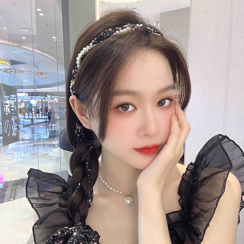 碎花发带丝巾绑发夏季飘带发箍一体女日常外戴系带编发丝带头饰 - 图3