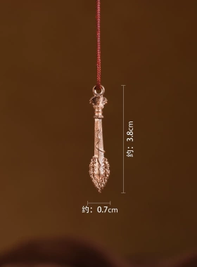 纯铜复古做旧文殊智慧宝剑吊坠饰品配件雕刻创意吊坠工艺品挂坠