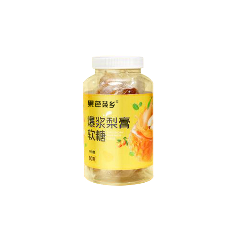爆浆慈梨膏软糖罗汉果薄荷清润甜爽喉护嗓Vc维软糖官方正品旗舰店