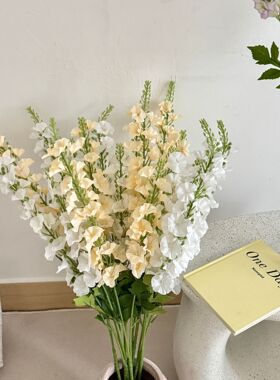 2叉千寻仿真花飞燕草绢花落地假花装饰摆设家居客厅插花摄影道具