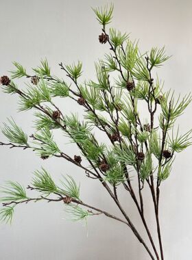 仿真柏树枝松枝崖柏枝龙柏枝插花盆景花瓶罗汉松假叶子雪杉松树枝