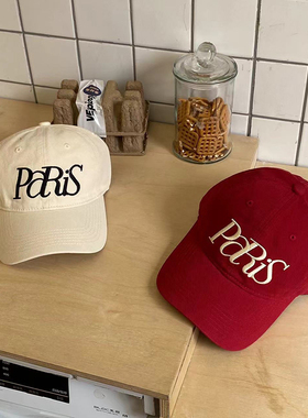 雨琦同款paris字母棒球帽大头围