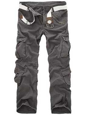 Men Cargo Pants High Quality Casual Long Trousers Loose Mult