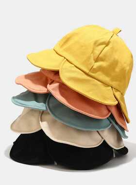 Panama Sun Hat Women Summer Flower Shape Bucket Hat for Wome