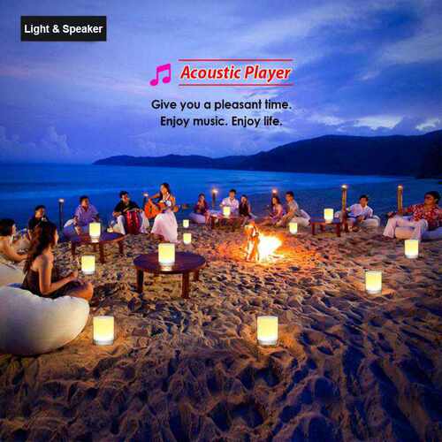 Portable Bluetooth Speaker Mini Player Touch Pat Light Color - 图0