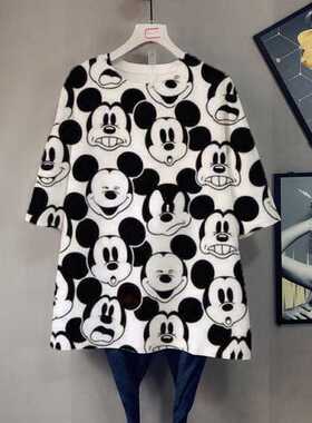 Disney cartoon 3D Mickey Tshirt Tops Summer Ullzang oversize