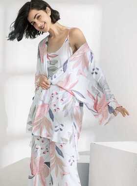 July‘s Song 3 Pcs Women Pajamas Set Viscose Floral Pri