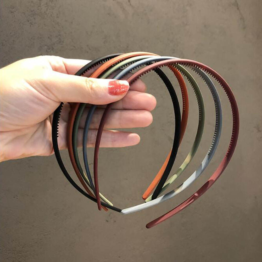 Solid Female Frosted Bezel Headband Turban Hairband For Wome