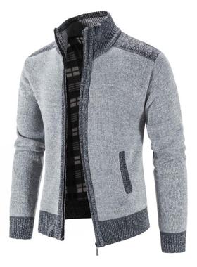 New Men's Sweater Coat Fashion Patchwork Cardigan Men Knitte