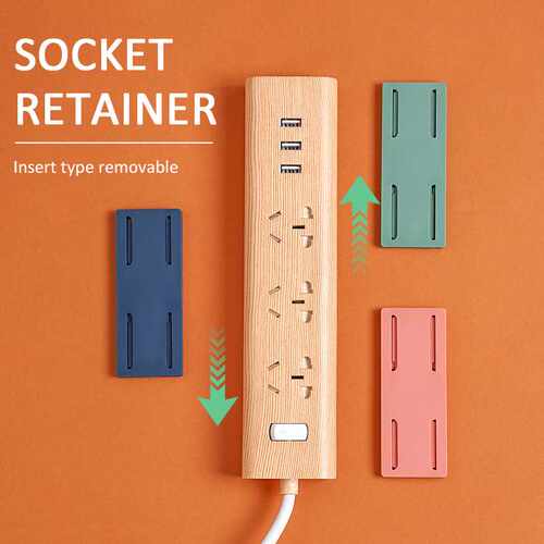 1/2/4pcs Wall-Mounted Sticker Punch-Free Plug Power Outlet H - 图2