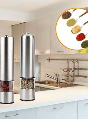 Electric Salt and Pepper Grinder Set Shaker Mills Adjustable