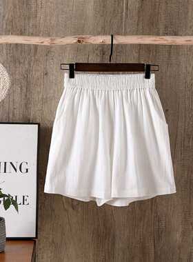 2022 Summer Women Cotton Linen Shorts Loose Casual Shorts Wo