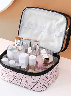 Multifunction Double Transparent Cosmetic Bag Women Make Up