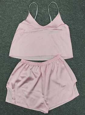 Women Underwear Silk Satin Lingerie Bra Shorts Set Nightwear