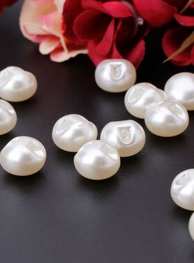 50pcs 10mm 11mm Round Sewing Pearl Buttons For Clothing Sewi