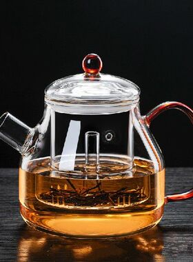 Large Capacity Glass Tea Pot Boil Tea Ware Glass Steaming