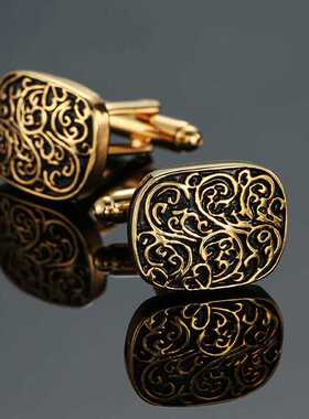 Quality enamel baking paint, men's French shirt cufflink