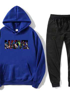 2022 New men's Marvell Sweatirt + jogging men's long sleev