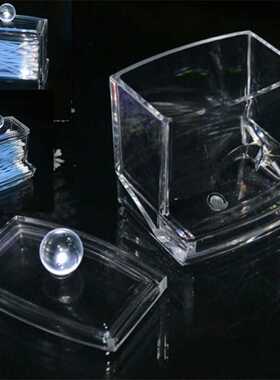 Acrylic Cotton Swabs Storage Holder Box Portable Transparent