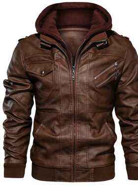 New Men's Leather Jackets Autumn Casual Motorcycle PU Jacket