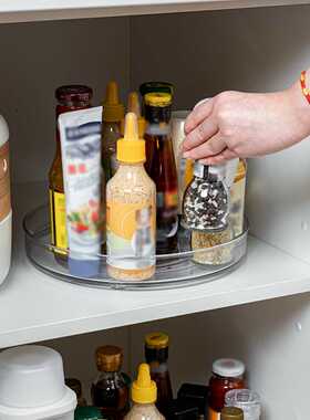 Transparent Rotating Seasoning Bottle Storage Boxes