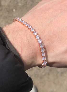ZHOUYANG Tennis Bracelets For Women Simple Luxury Round Crys