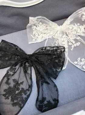 Women Girls Cute Hairpins Hair Rope Lace Flower Bow Ribbon H