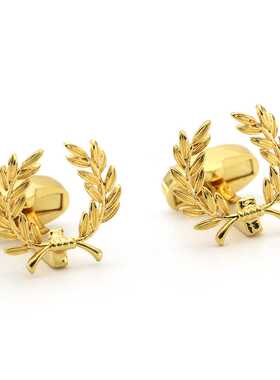 Men's Designer Brnd Cufflinks Golden Color Whet Spike Desi