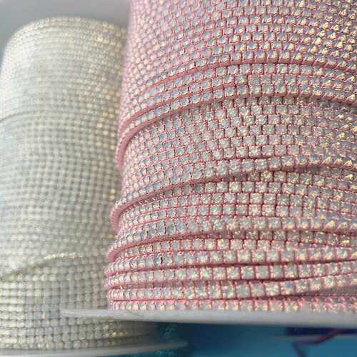 ss6 rhinestone cup chain opal colored base,fashion DIY jewel - 图1